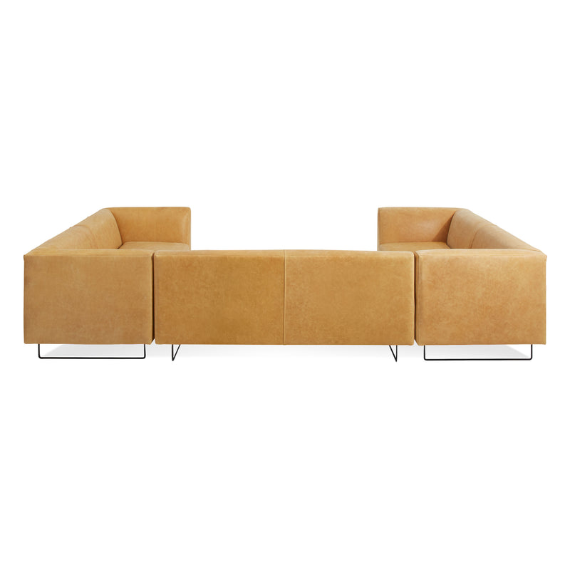 Bonnie & Clyde U-Shaped Leather Sectional Sofa